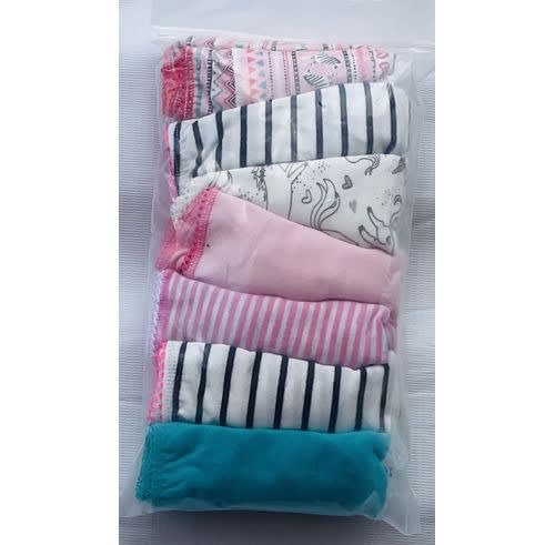11-12yrs 7 Pack Colored Girls Briefs- E3