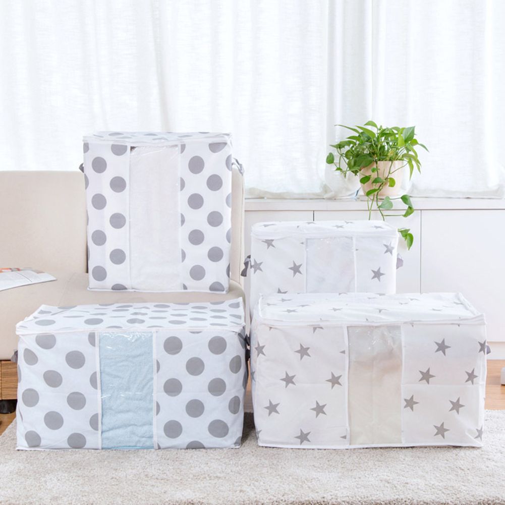 Foldable Quilt Storage Bag Clothes Blanket Closet-Star*