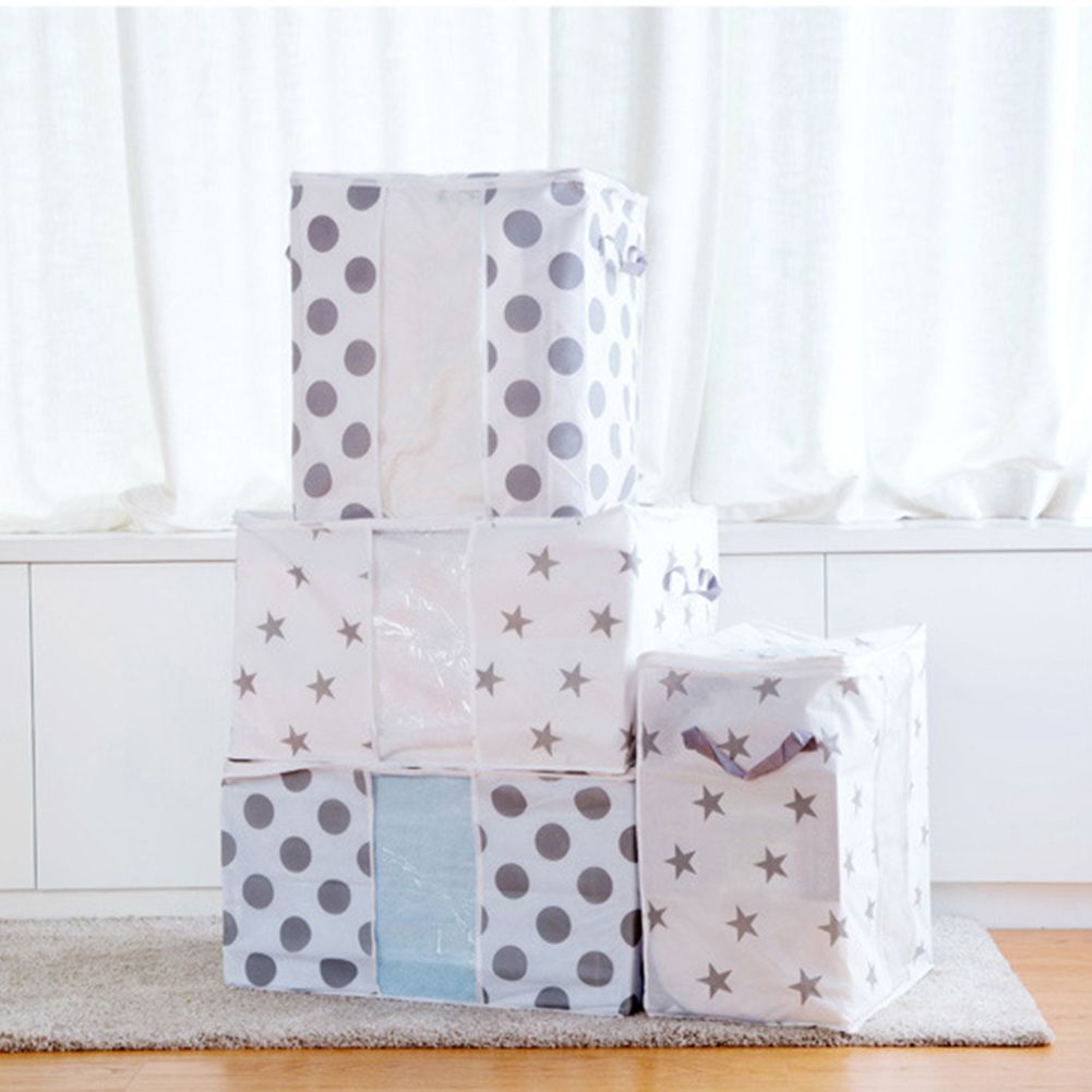 Foldable Quilt Storage Bag Clothes Blanket Closet-Star*