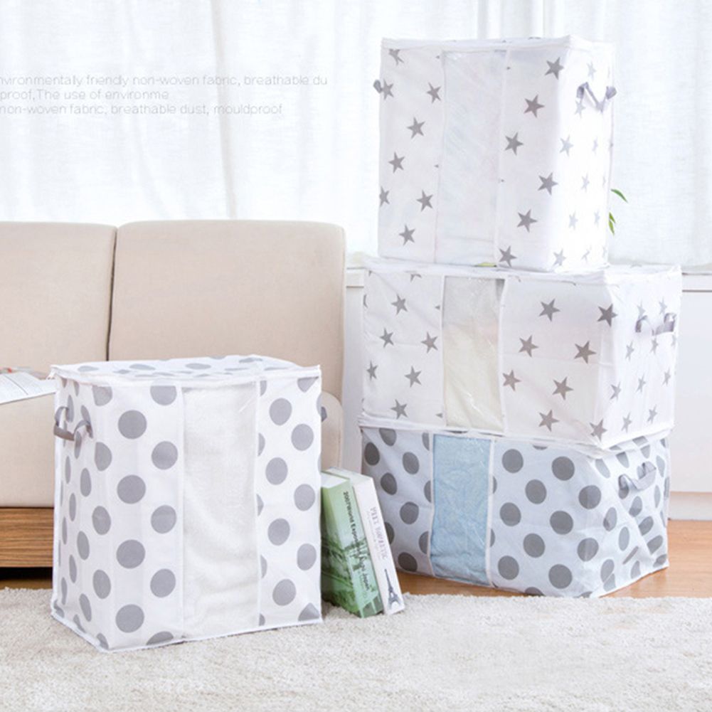 Foldable Quilt Storage Bag Clothes Blanket Closet-Star*