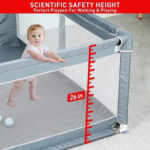 ANPEAC Playpen For Babies With Ocean Balls & Pull Rings