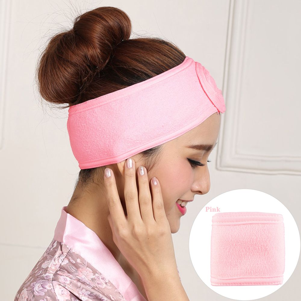 Adjustable Facial Hairband Makeup Wrap Head Band Bath Cap