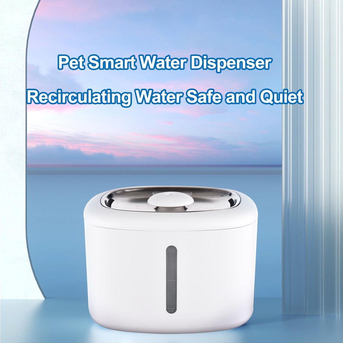 Automatic Cat Water Fountain Dog Water Dispenser 2.5L Pet Fountain with 3 Replacement Filters for Multiple Pets