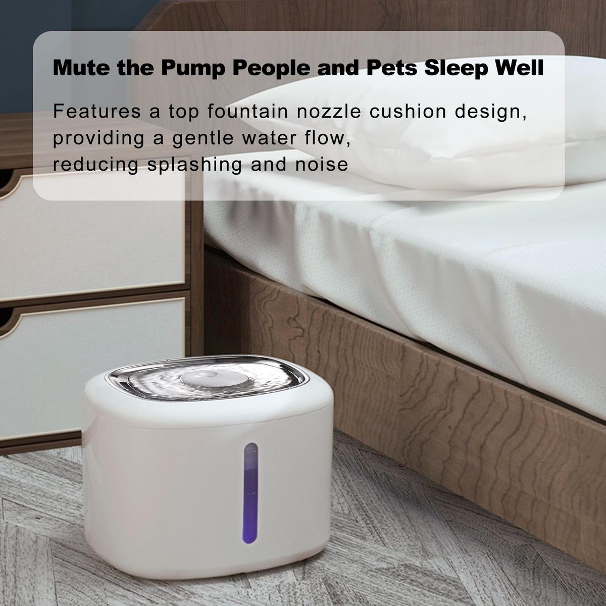 Automatic Cat Water Fountain Dog Water Dispenser 2.5L Pet Fountain with 3 Replacement Filters for Multiple Pets
