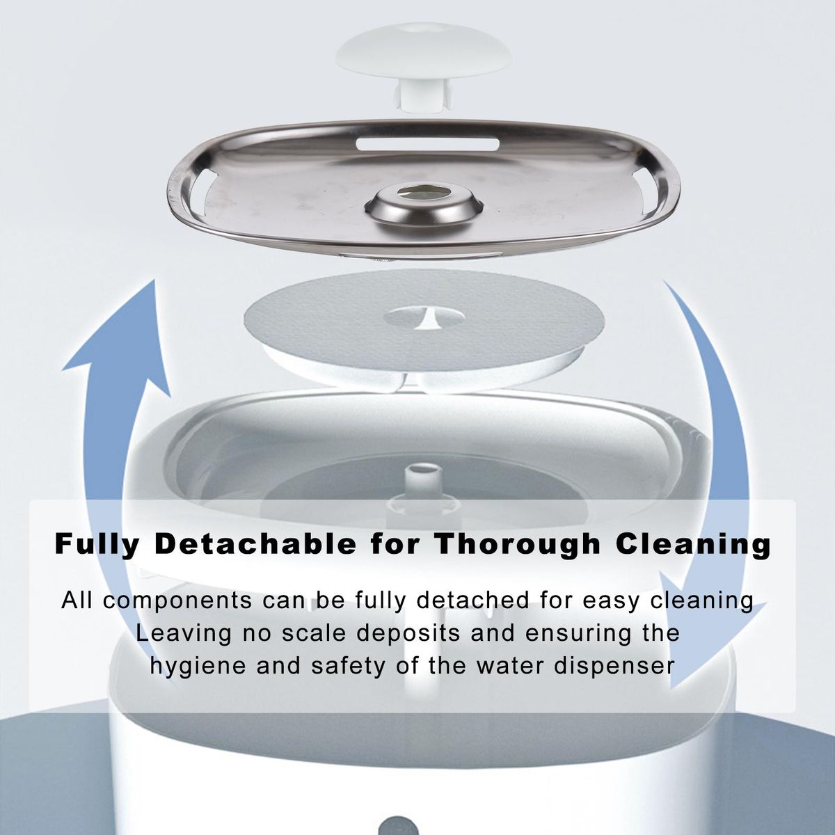 Automatic Cat Water Fountain Dog Water Dispenser 2.5L Pet Fountain with 3 Replacement Filters for Multiple Pets