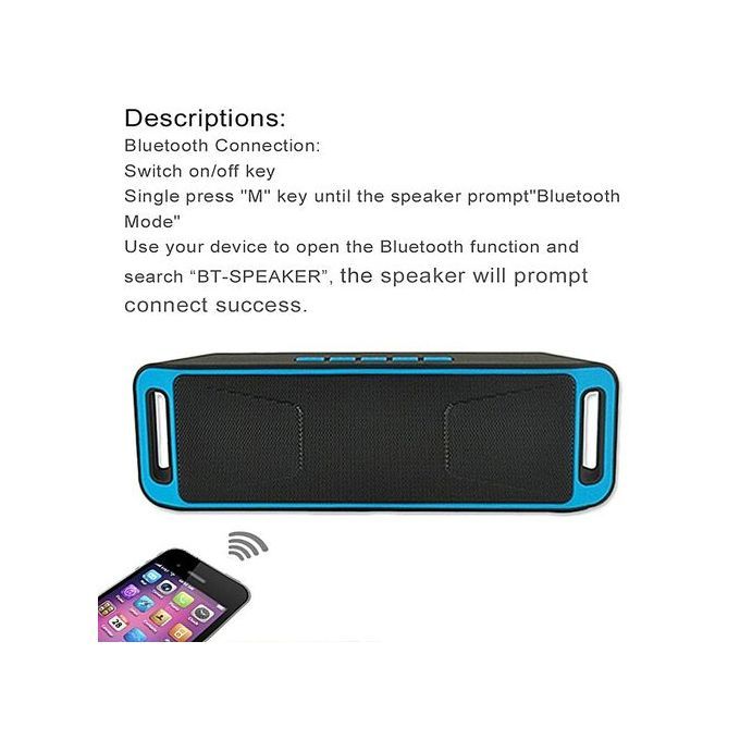Y30 Wireless Bluetooth 3.0 Portable Speaker USB Flash FM Radio Stereo Super Bass MP3 Player HT-S