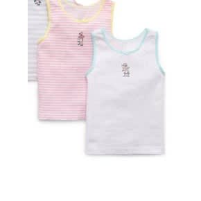Girls Cotton Vests- Pack Of 4