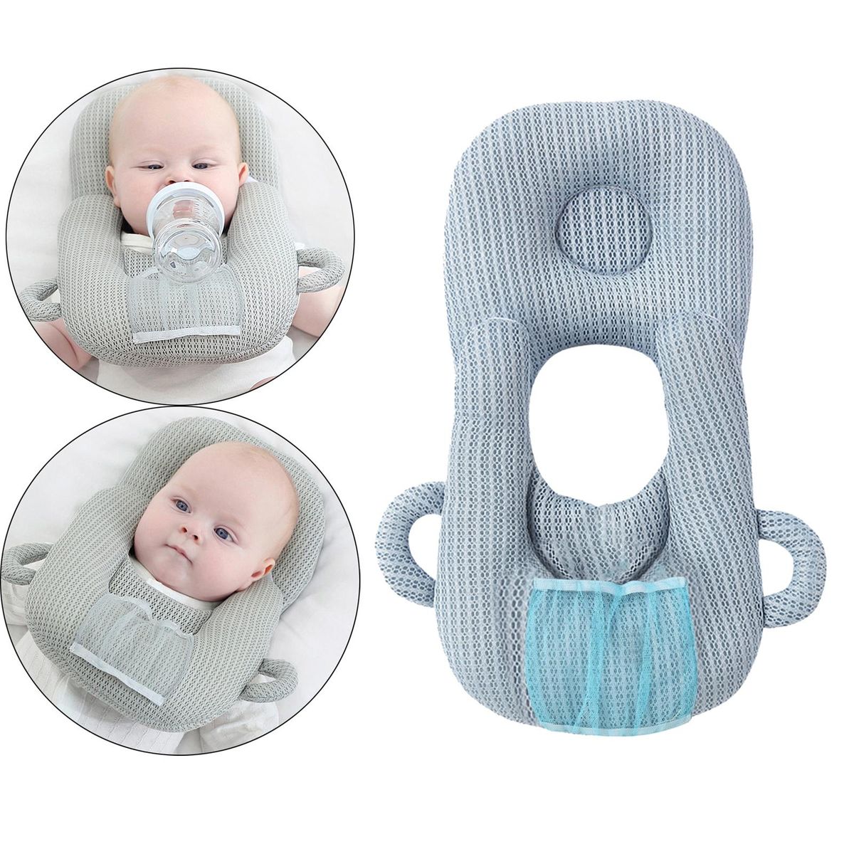 Nursing Pillow Infant Support Maternity Body Pillow Breathable Blue