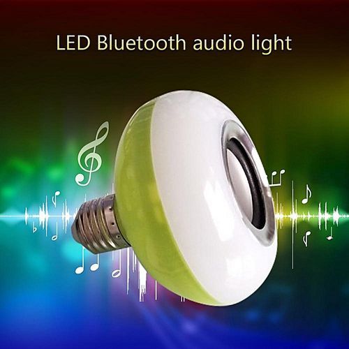Intelligent Light Wireless Bluetooth 3.0 12W E27 LED Speaker Audio Music Playing Bulb Lamp RGB Change With Remote Controller New HT-S