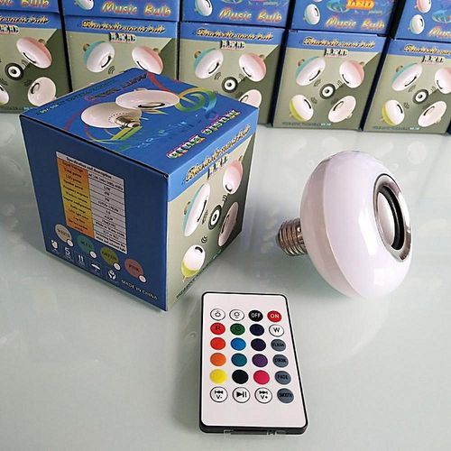 Intelligent Light Wireless Bluetooth 3.0 12W E27 LED Speaker Audio Music Playing Bulb Lamp RGB Change With Remote Controller New HT-S