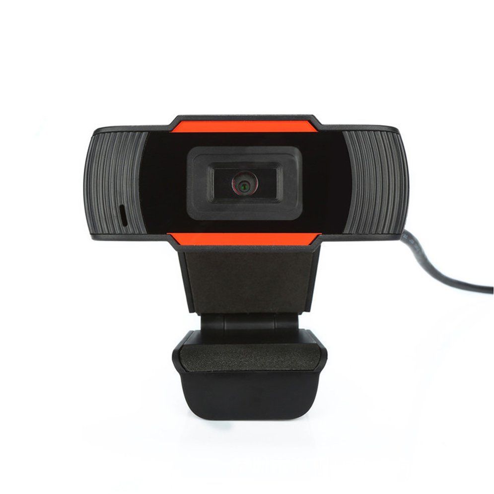 Rotatable Camera HD Webcam 720P USB Camera Video Recording Web Camera With Microphone For PC Computer Black+orange