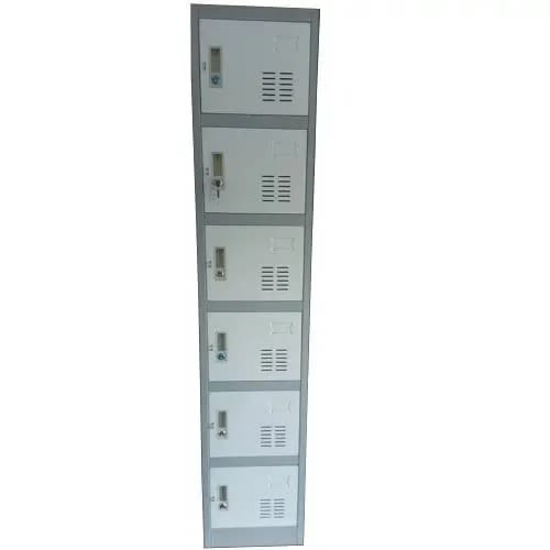 Cassia Single 6-doors Worker's Metal Lockers Key And Padlock Space