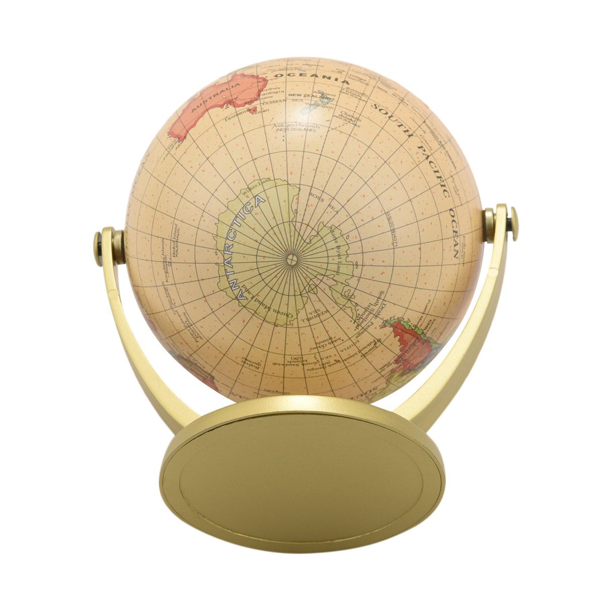 Retro Rotating World Globe Geography Educational Learning