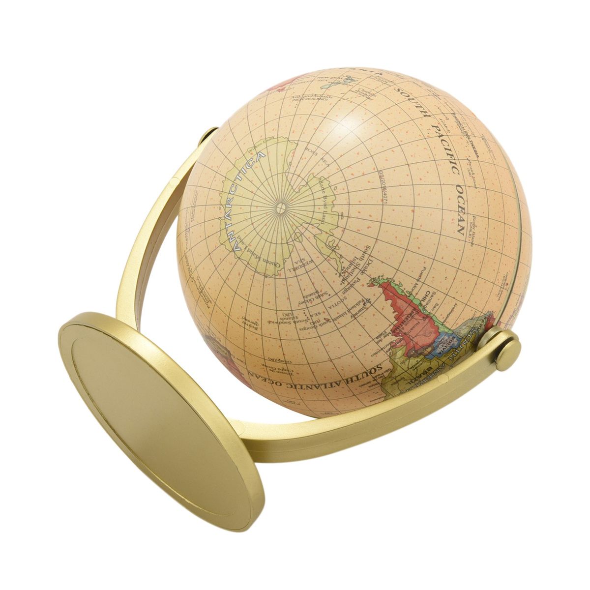 Retro Rotating World Globe Geography Educational Learning