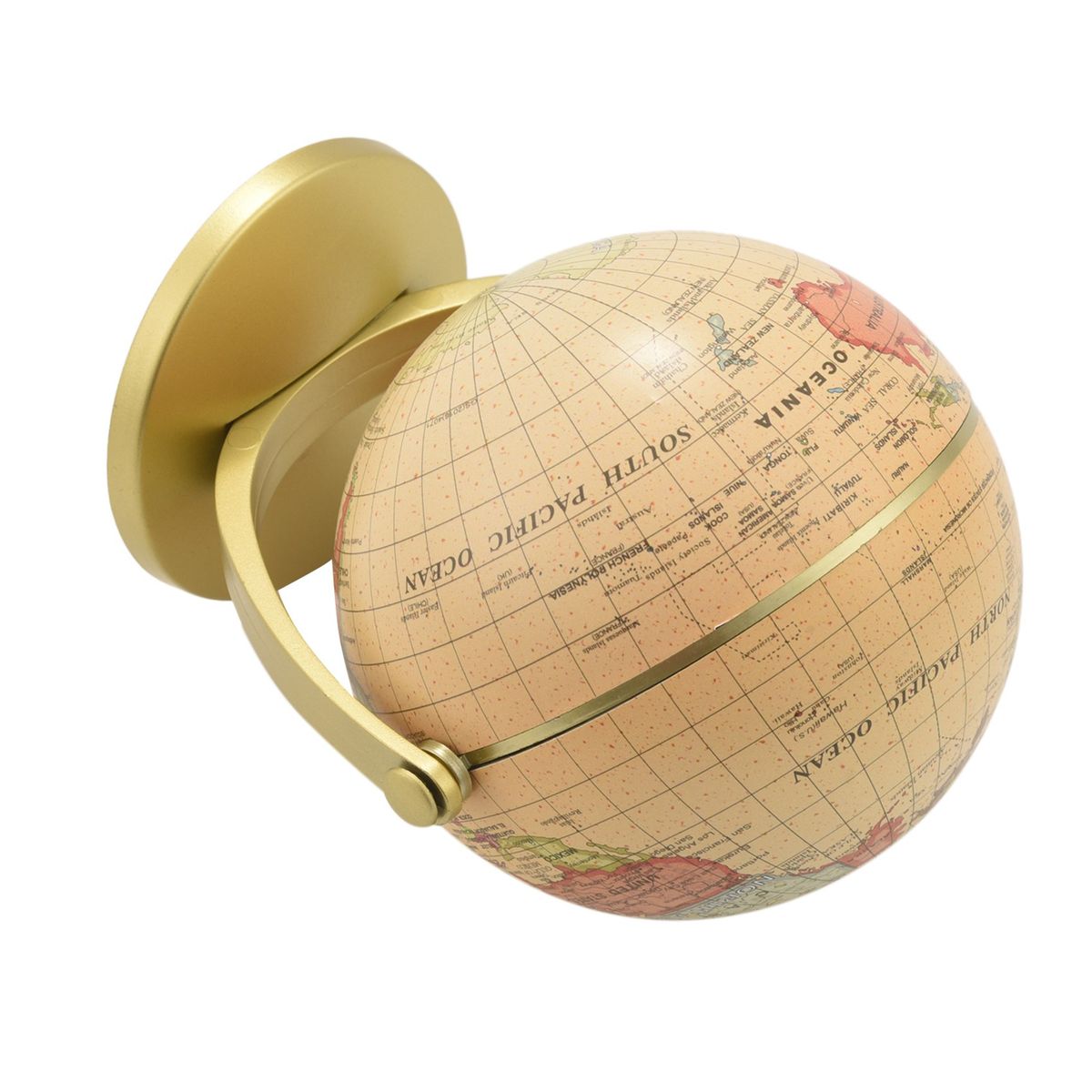 Retro Rotating World Globe Geography Educational Learning
