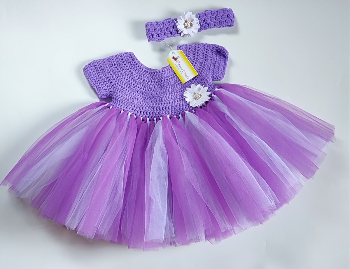 Royalty Crochet Tutu Tulle Dress Set