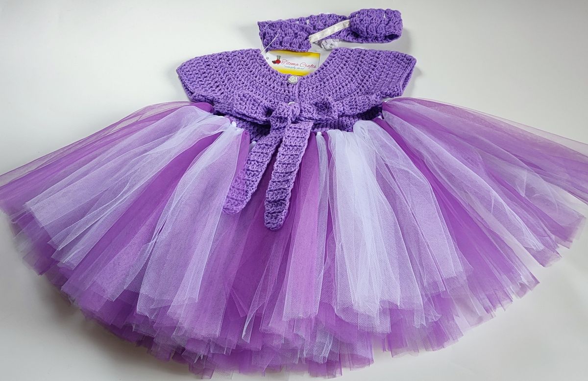 Royalty Crochet Tutu Tulle Dress Set