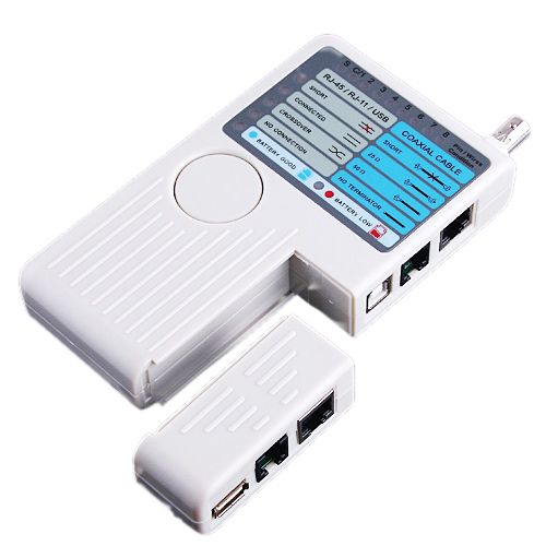 4-in-1 Remote USB BNC LAN Network Phone Cable Tester Meter