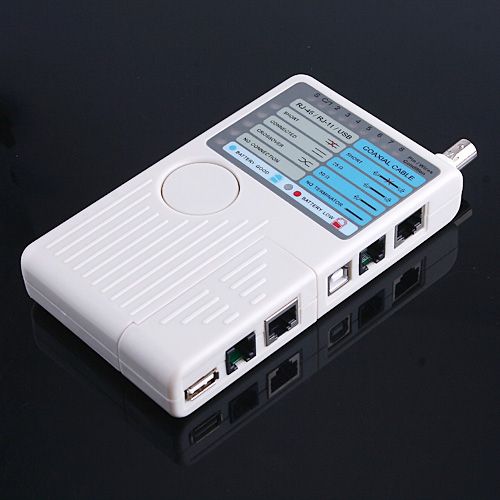 4-in-1 Remote USB BNC LAN Network Phone Cable Tester Meter