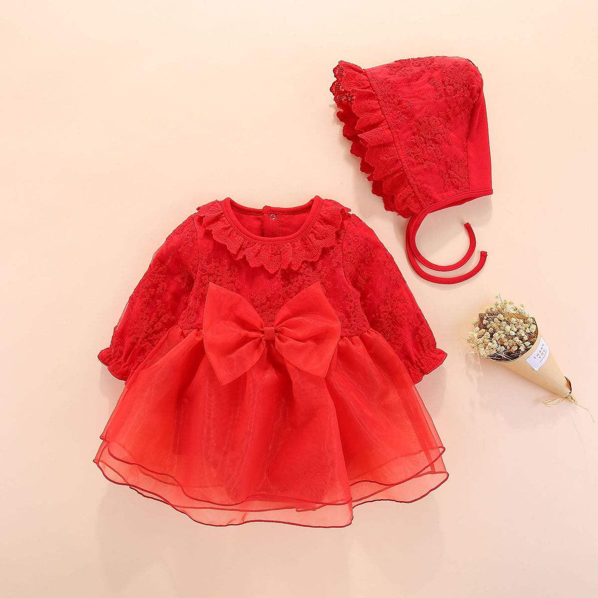 FAVOUR BABY GIRL CHRISTENING/NAMING CEREMONY GOWN 8 - RED