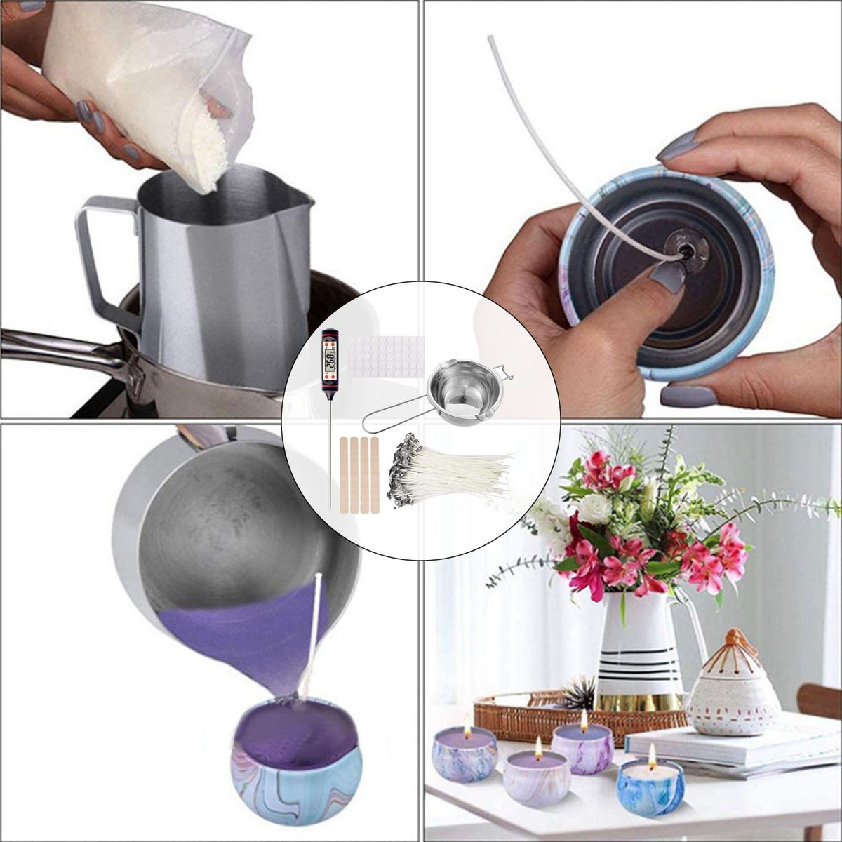 Candle Making Kit, Including Candle Making Pouring Pot, 2Pcs Set 1