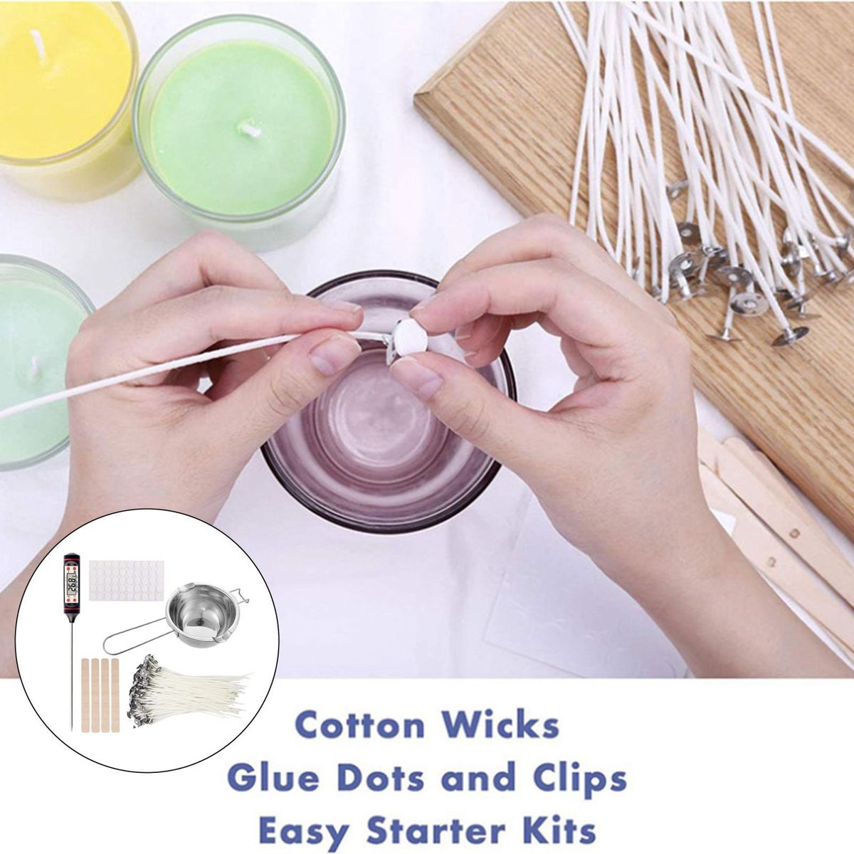 Candle Making Kit, Including Candle Making Pouring Pot, 2Pcs Set 1