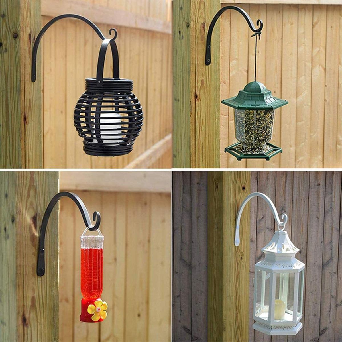 2Pcs 8 Inch Hanging Hooks Metal Iron Wall Hanging Hook For