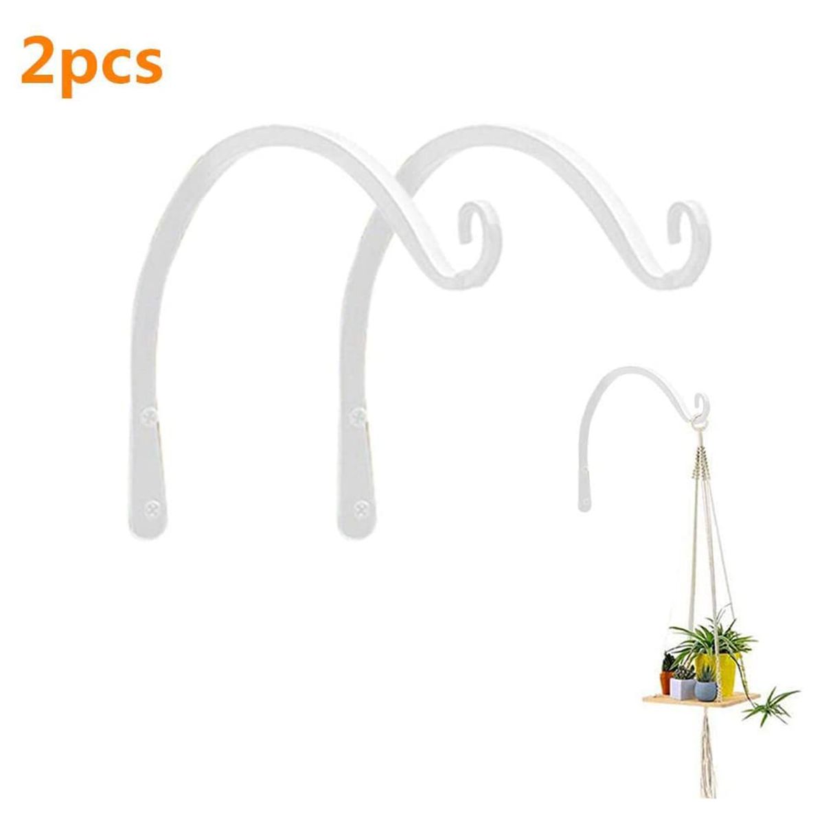 2Pcs 8 Inch Hanging Hooks Metal Iron Wall Hanging Hook For