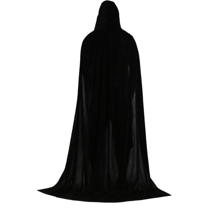 Halloween Vampire Cape Devil Cloak Unisex Adults Fancy 170cm Black