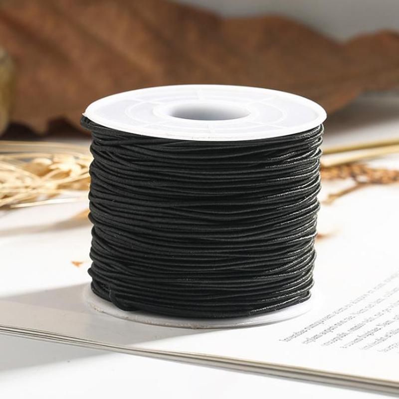 1.0 MM Leather Line Necklace Rope for Jewelry Making DIY,Bla