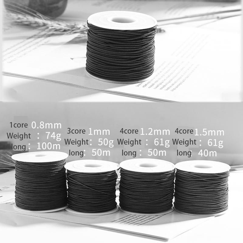 1.0 MM Leather Line Necklace Rope for Jewelry Making DIY,Bla
