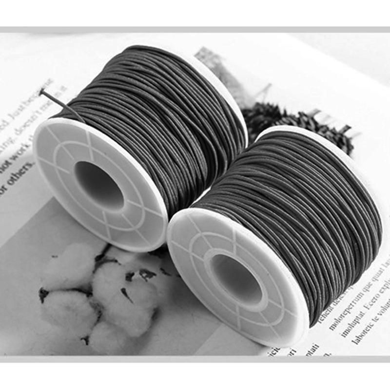 1.0 MM Leather Line Necklace Rope for Jewelry Making DIY,Bla
