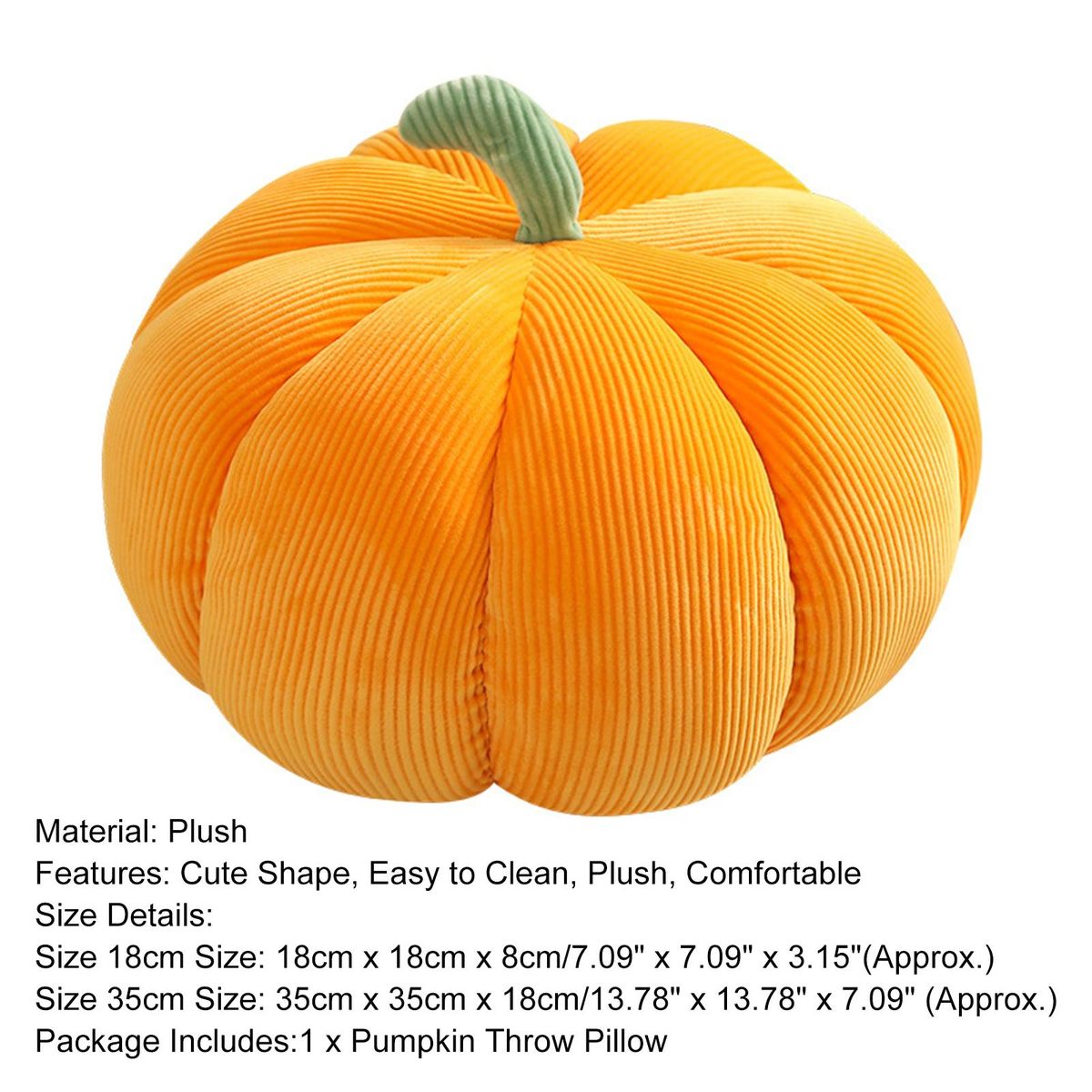Pumpkin Pillow Cushion Kids Room Throw Pillow Holidays Party Supplies Orange