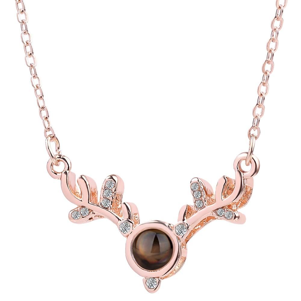 100 Languages Female Necklace 520 Valentine's Day Love Gift