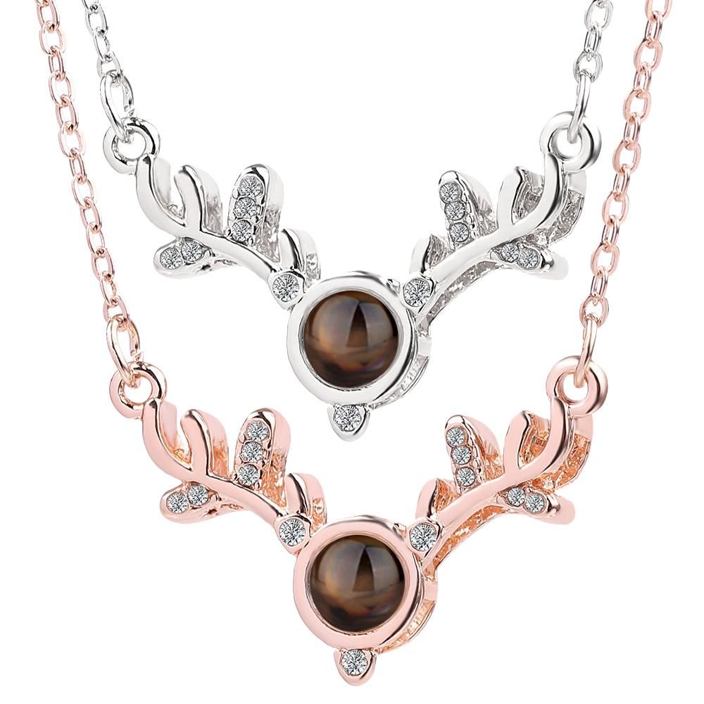 100 Languages Female Necklace 520 Valentine's Day Love Gift