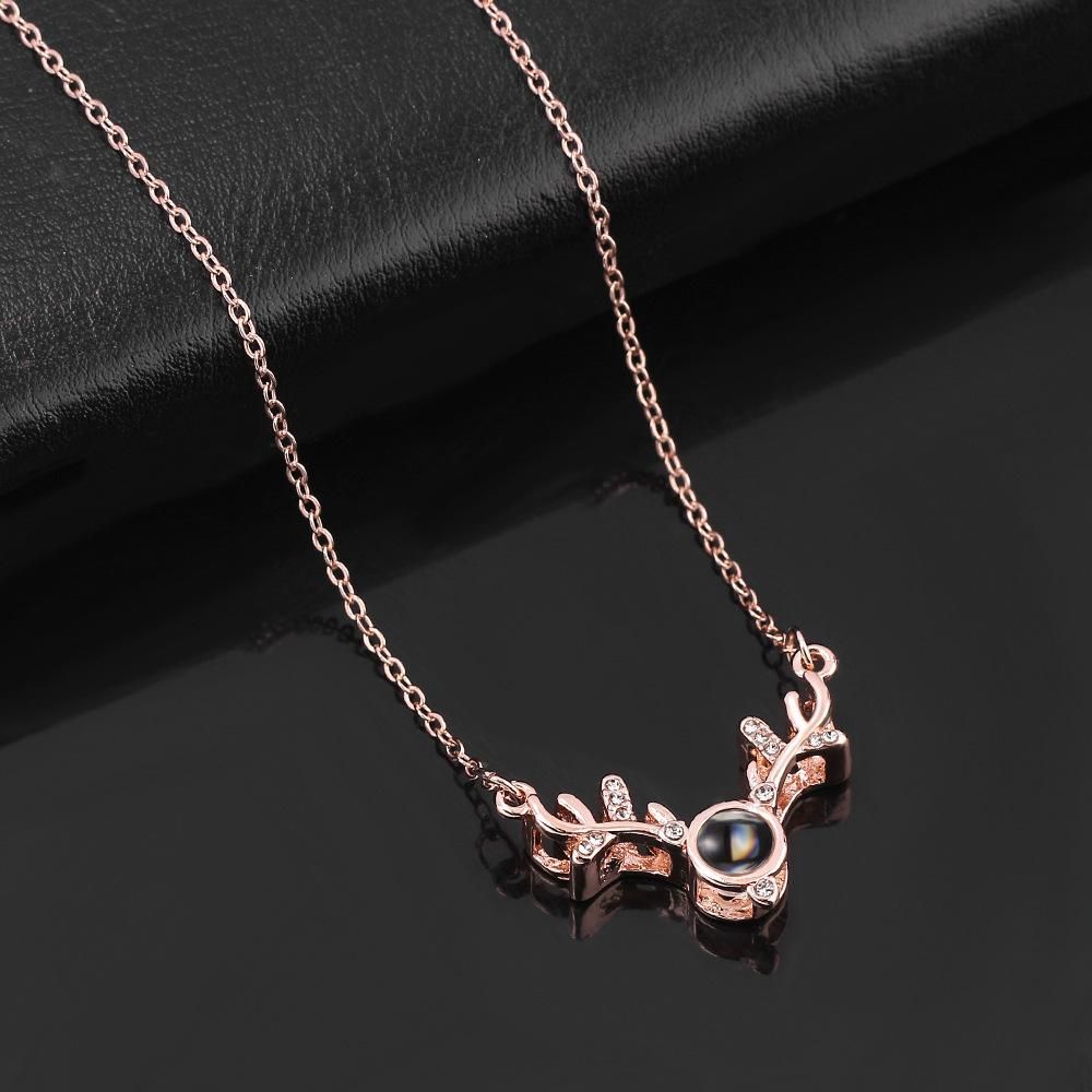 100 Languages Female Necklace 520 Valentine's Day Love Gift
