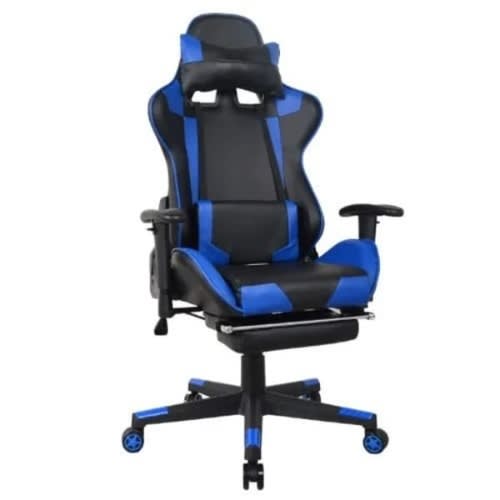 Ok Reclining Game Chair With Footrest - Blue
