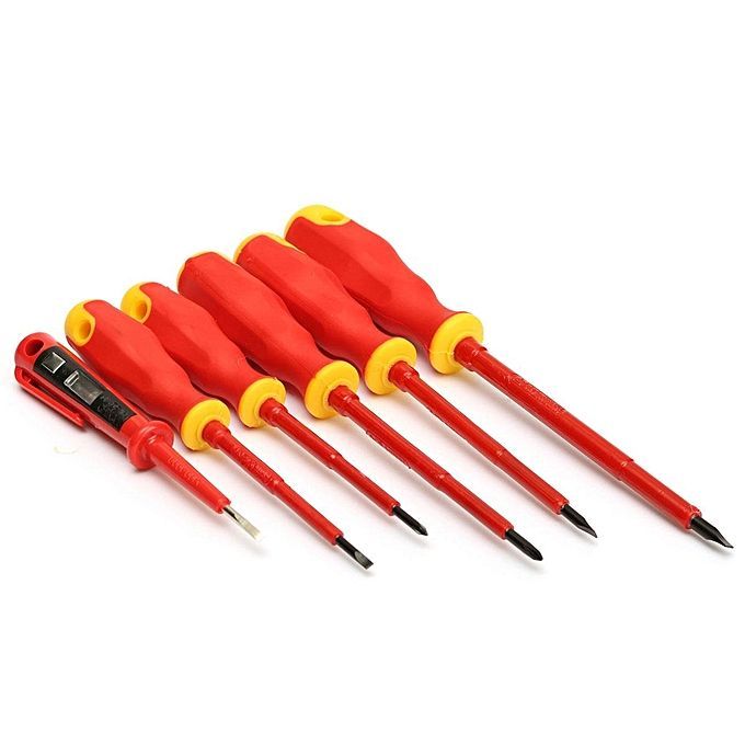 Practical 6 PCS Insulated Essential Electrician Screwdriver Kit