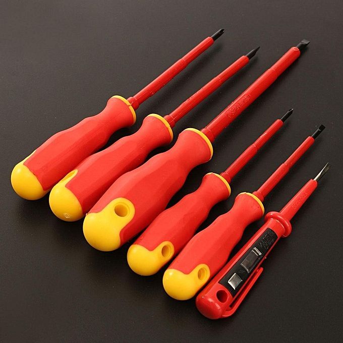 Practical 6 PCS Insulated Essential Electrician Screwdriver Kit