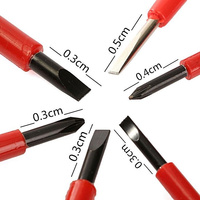 Practical 6 PCS Insulated Essential Electrician Screwdriver Kit
