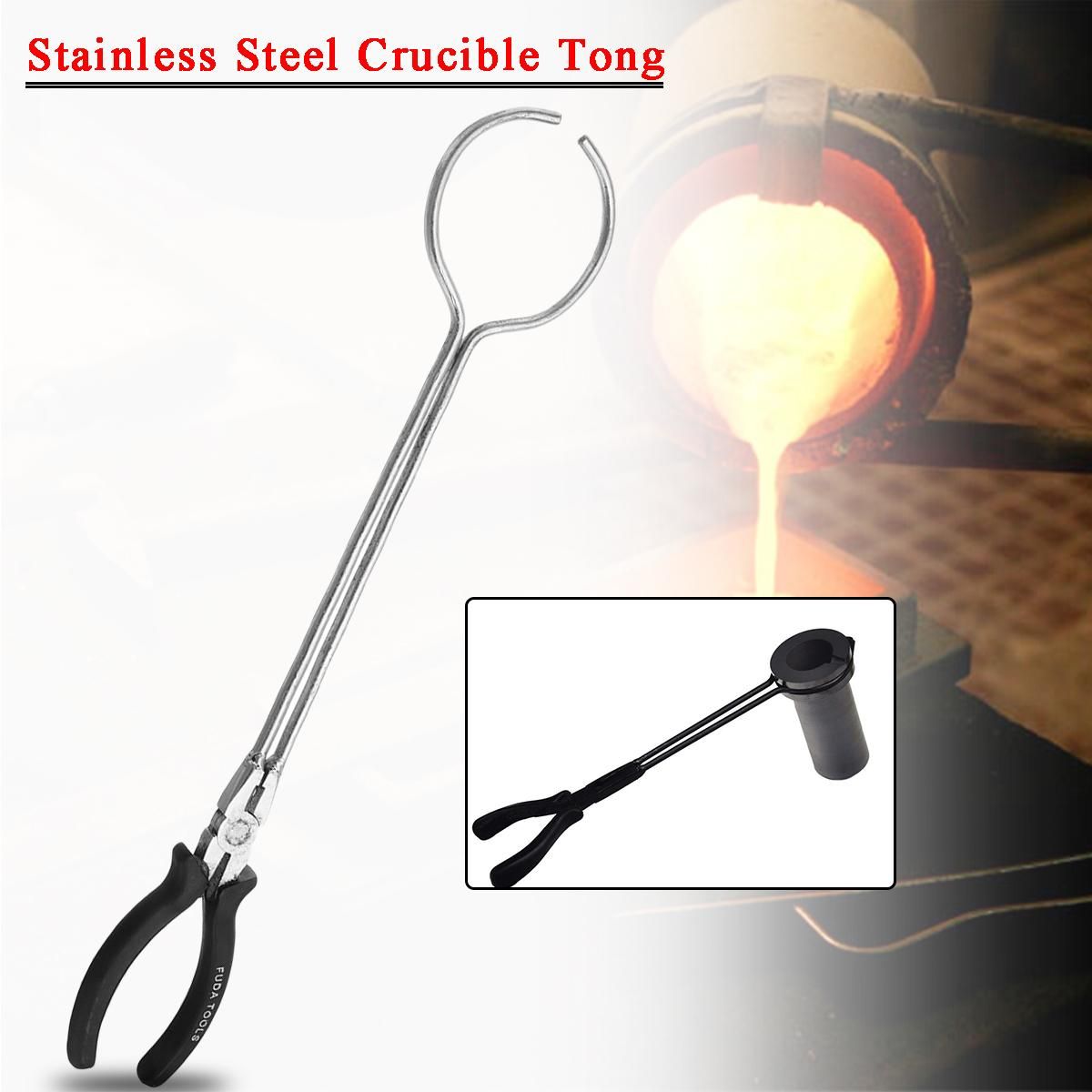 39cm Stainless Steel Crucible Clamp Graphite Melting Furnace Pliers Tool