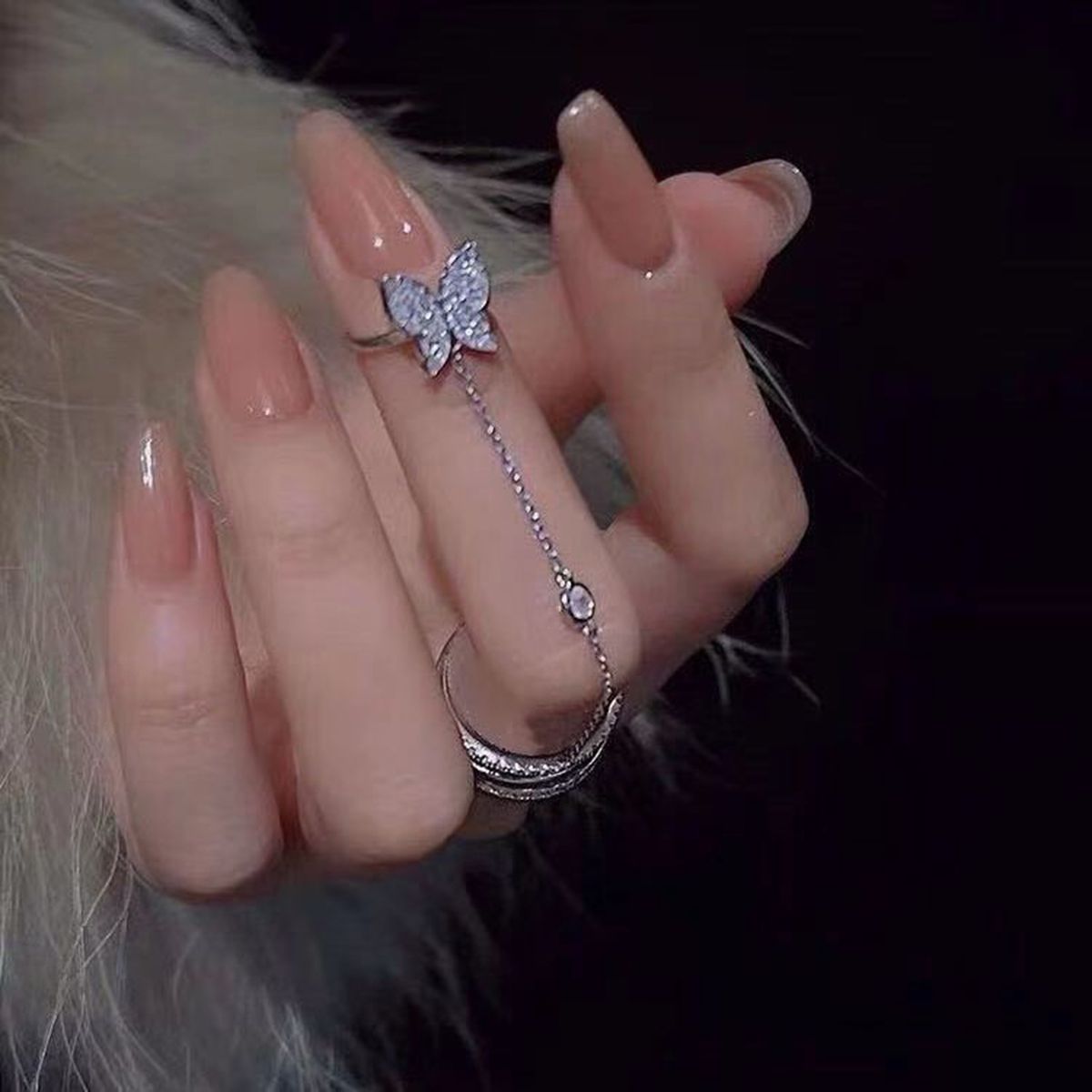 Butterfly Ring Wedding Ceremony Butterfly Open Silver