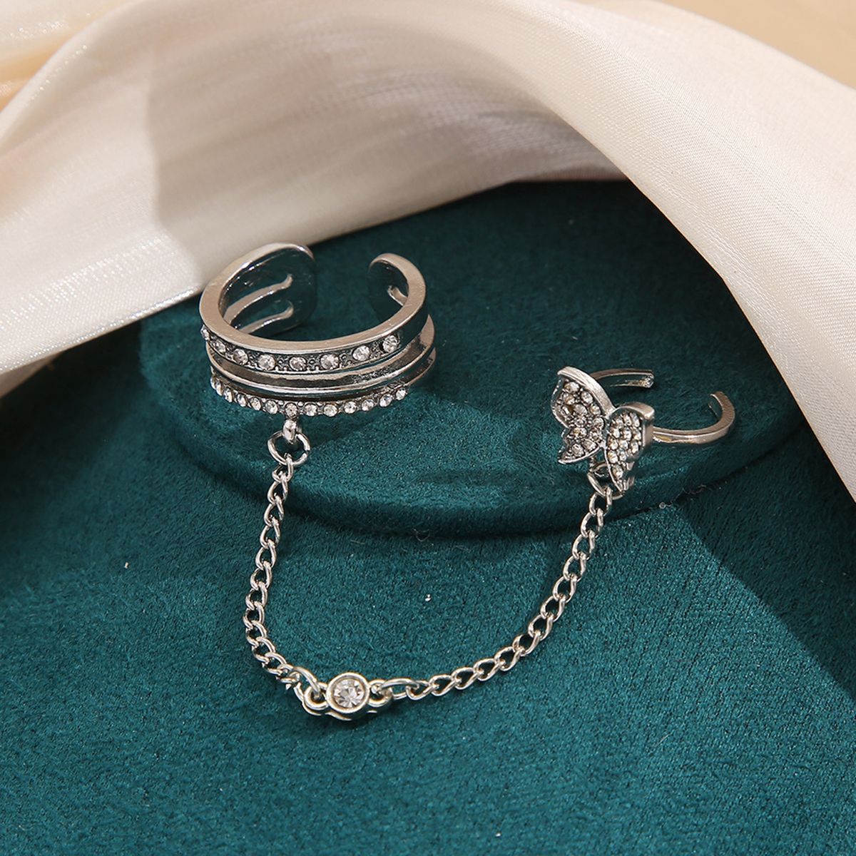 Butterfly Ring Wedding Ceremony Butterfly Open Silver