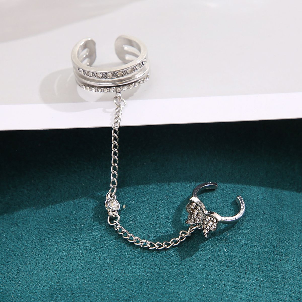 Butterfly Ring Wedding Ceremony Butterfly Open Silver