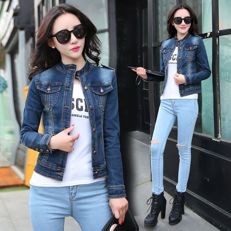Woman  Denim Outerwear Ladies Coats