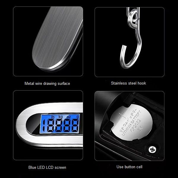 New Portable Electronic Luggage Scale LCD Digital 0.05~50kg