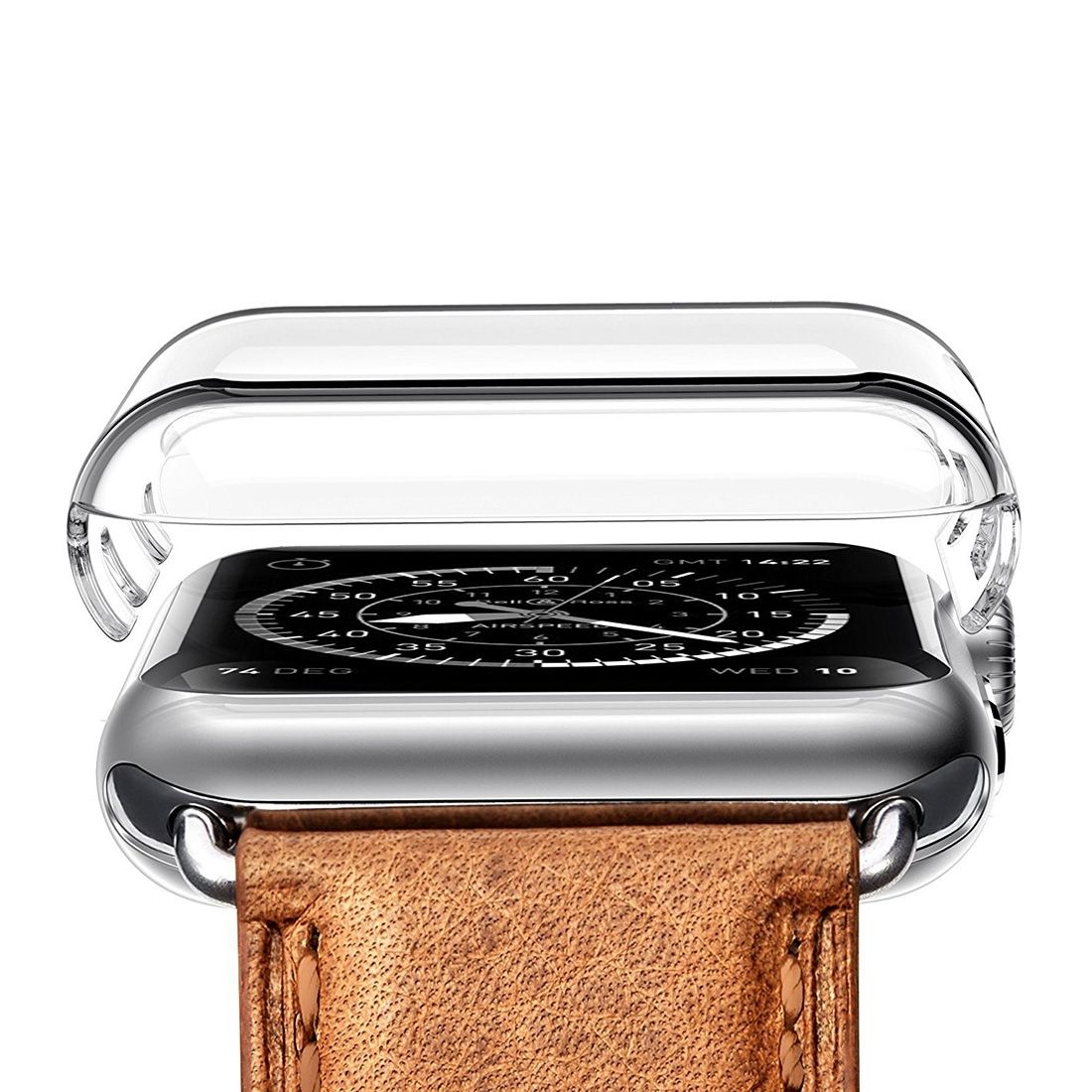 For Apple Watch Series 3 42mm Transparent PC Protective Case