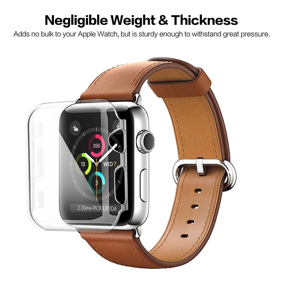 For Apple Watch Series 3 42mm Transparent PC Protective Case