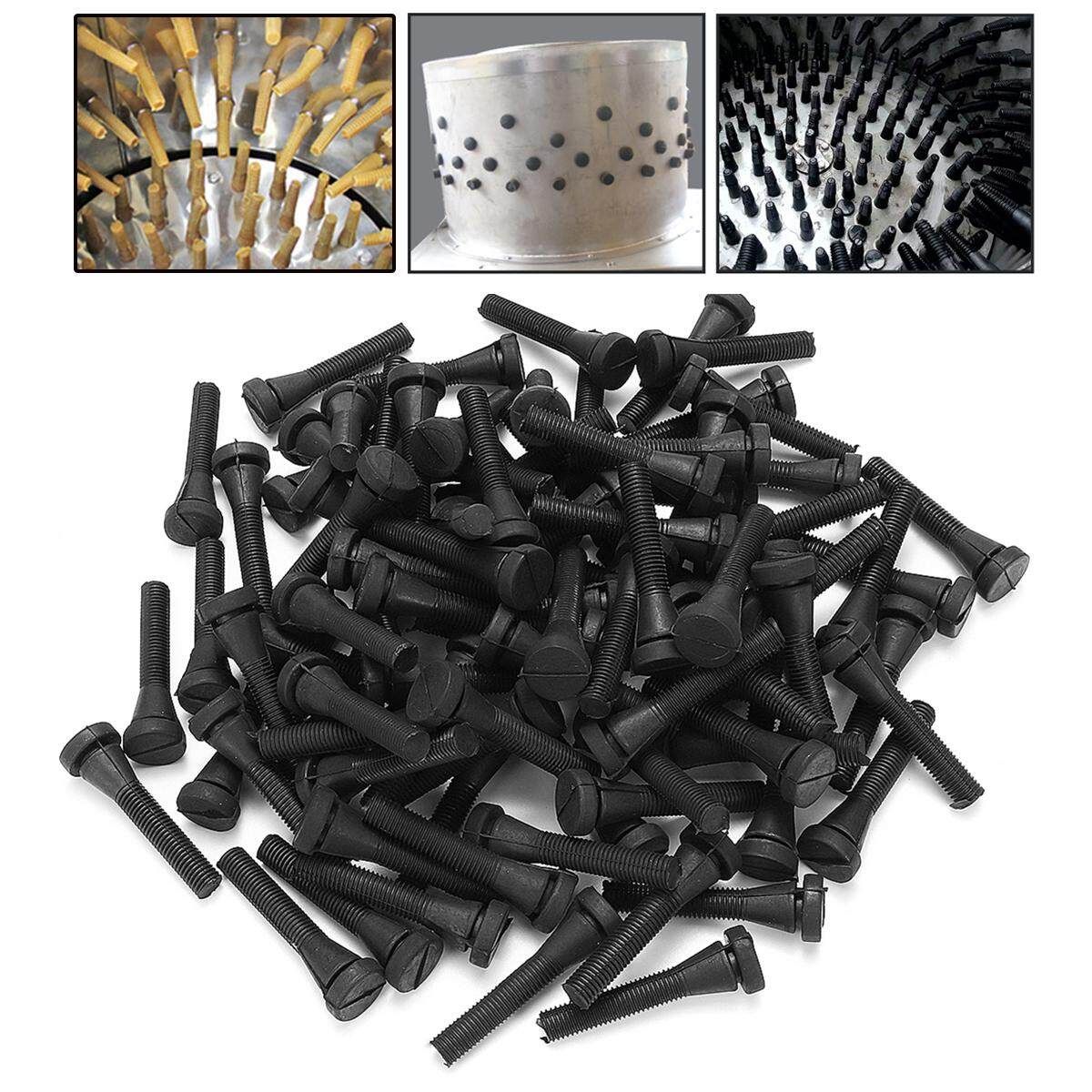 96PCS Poultry Plucking Fingers Hair Removal Machine Stick Chicken Pluckers Black