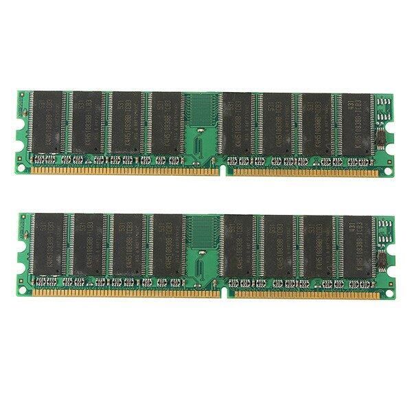 2PCS New 1GB DDR400 PC3200 Non-ECC Low Density Desktop PC DIMM Memory RAM 184 Pins